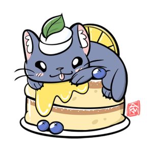 Cat on Soufflé Pancakes Sticker