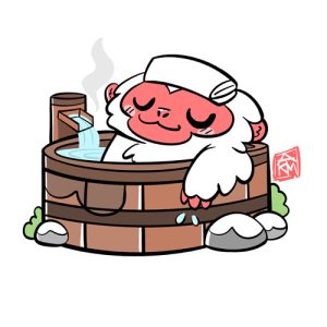 Monkey Onsen Sticker