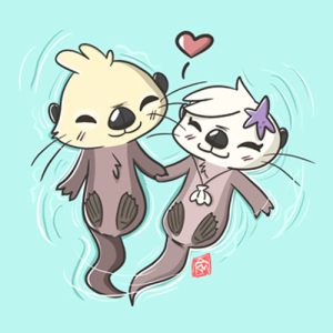Otterly in Love Sticker