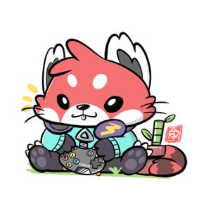 Red Panda Gamer Sticker